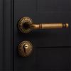 Luxury French Sunflower Yellow Bronze Bedroom Door Lock Indoor Door Handle Silent Split Lock Retro American Wooden Door Lock
