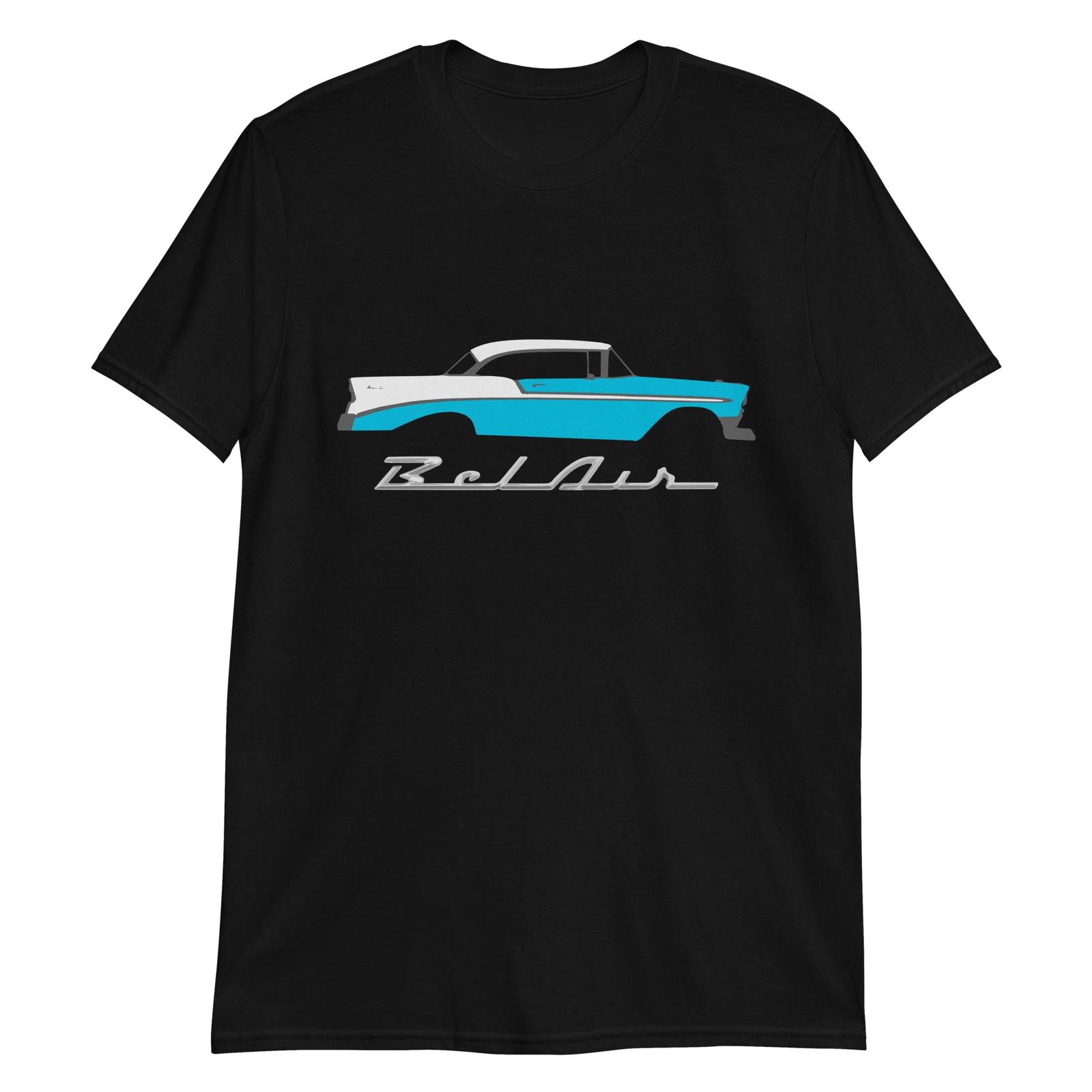 1956 Chevy Bel Air Turquoise Antique Car Collector Cars 56 Belair T-Shirt XS