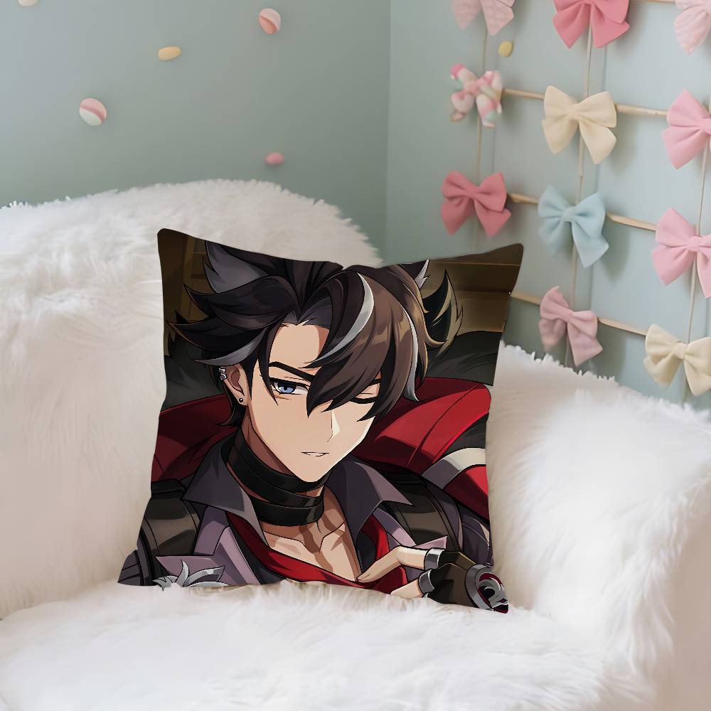 Cute Wriothesley Kawaii Case Plush Fabric Soft Pillowcase Double Sided Print Cushion Cover Household Gifts