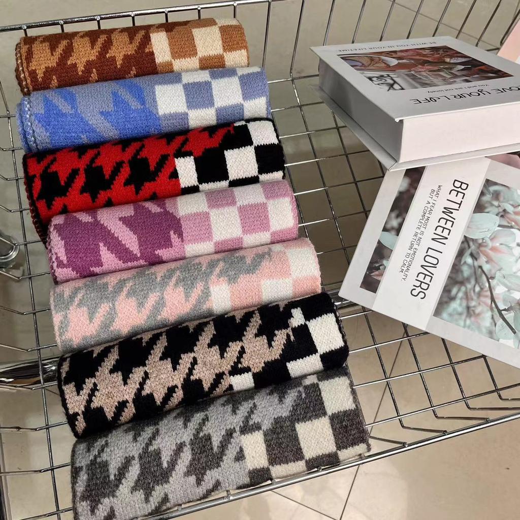 New Wool Knitted Scarf for Women in Winter New I Korean Fashion Versatile Warm and Skin Friendly Soft Scarf