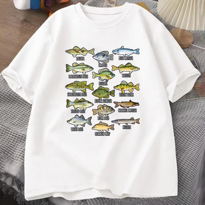 Fishing Shirt for Unisex Summer Short Sleeve TShirt O Neck Tee Shirt Fish Funny Meme Unisex Graphic Tshirt Casual Short Sleeve Tee