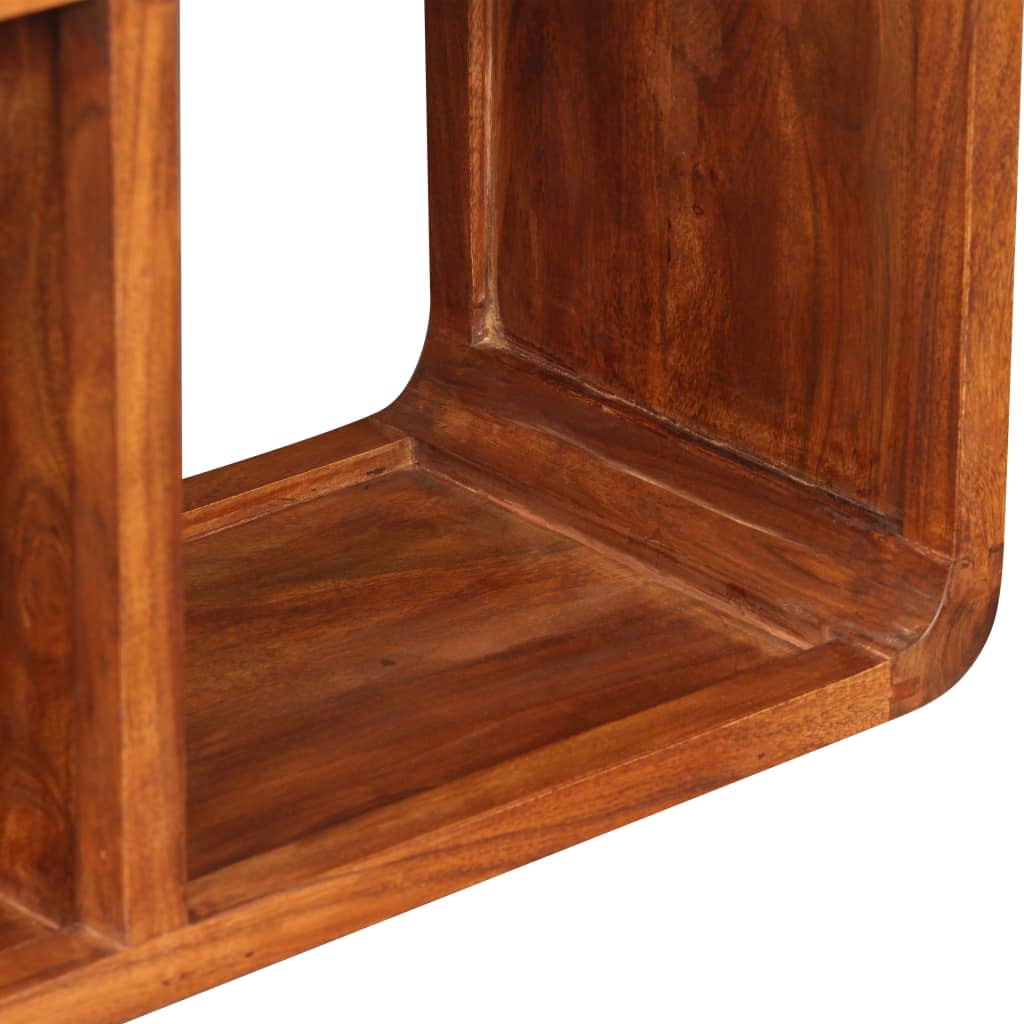 Solid Wood TV Cabinet with Honey Colored Finish 120 X 30 X 40 Cm