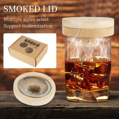 Premium Bourbon Cocktail Räucher-Set Natürliche Holzbasis 5 Aromatisierte Hölzer & Werkzeuge für die Heimbar DIY