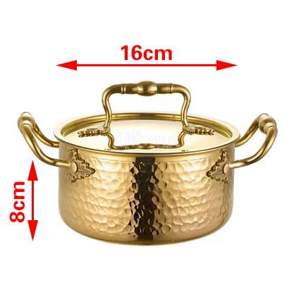 304 Stainless Steel Small Hot Pot One Person, One Pot for Household and Commercial Use Square Personal Hot Pot Chafing Dish