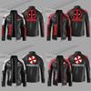 [Light and thin] Deadpool Resident Evil Crisis personalized leather jacket European and American men's PU leather jacket spring and autumn jacket