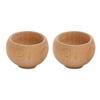 Kids Tableware Toy Beech Wood Simulation Tableware for Kids 2Pcs Set