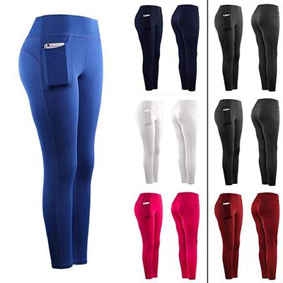 Women Stretch Yoga Leggings Fitness Running Gym Sports Pockets Active Pants