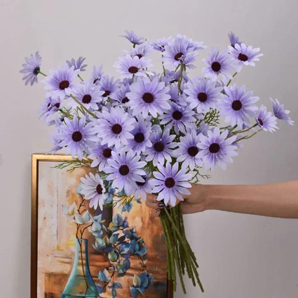 Multi-color Silk Small Daisy Flowers Long Branch Simulation Daisy Flowers  Wedding Decor
