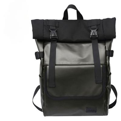 Large Capacity Travel Climbing Backpacks PU Laptop Roll Top Rucksack For Teenagers Multifunction Travel  School Bags