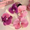 Orchid Flower Hair Clip Hair Ornament Hair Accessories Bohemia Barrettes Floral Pearl Hair Clip Headdress Orchid Hairpin
