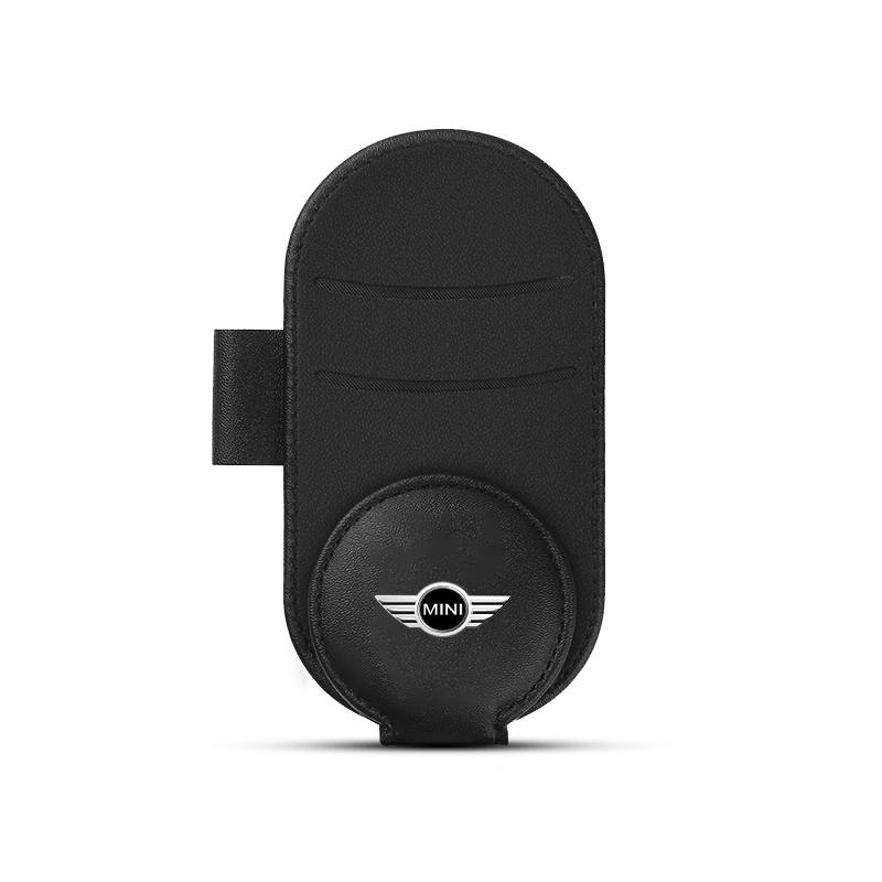 Leather Car Glasses Clip Sun Visor Multi-function Sunglasses Clip For BMW Mini Cooper F54 F55 F56 R56 R60 SONE Roadster Clubman Coupe