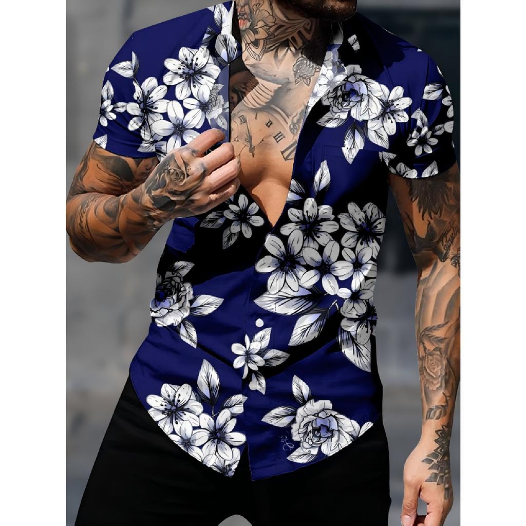 Men's 3D Printed Short Sleeved Shirt