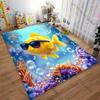 Happy crab underwater with flagcarpet Yoga living room room decor children's crawling mat doormat area rug games floor mat