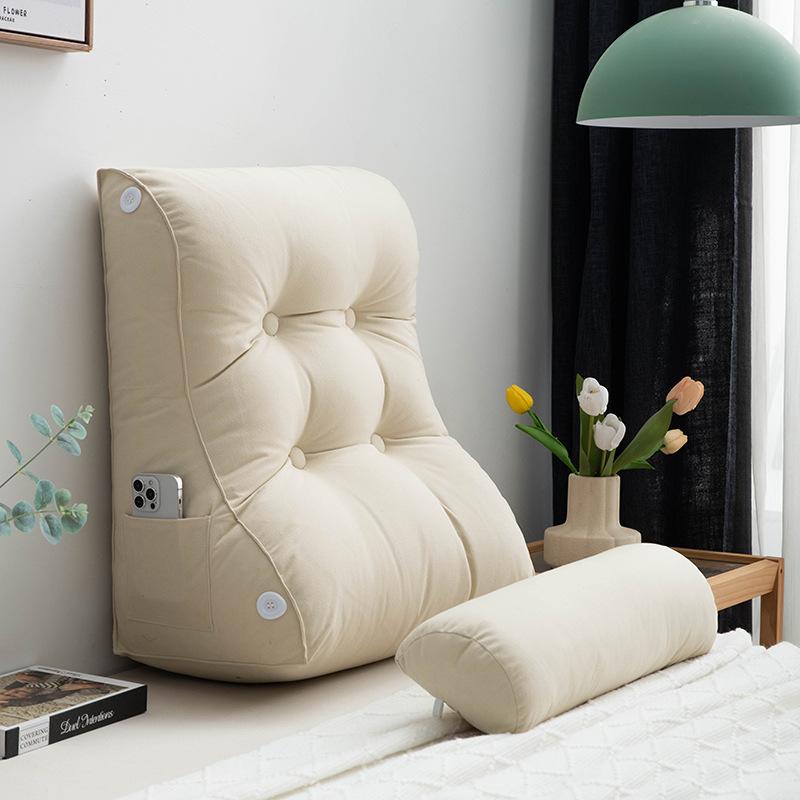 

Nordic Style Multifunctional Triangular Backrest Cushion Waist Protection Sofa Large Backrest That Can Be Disassembled Washed 45X55cm No headrest