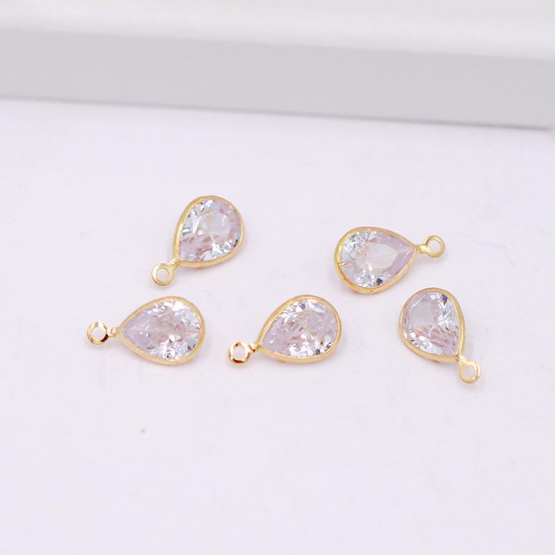 Hot-selling High-quality Small Brass + Zircon Trendy Pendant DIY Handmade Necklace Bracelet Accessories