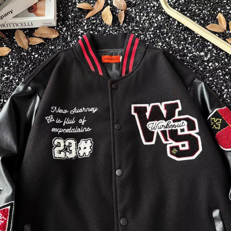 Autumn Jacket for Men, Loose Fit, Plus Size, Hong Kong Style, Casual Coat, Youth Baseball Jacket, Unique Design, Oversize Trend