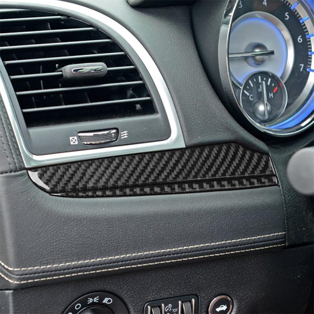 Carbon Fiber Central Control Dashboard Cover Trim For Chrysler 300 2011+