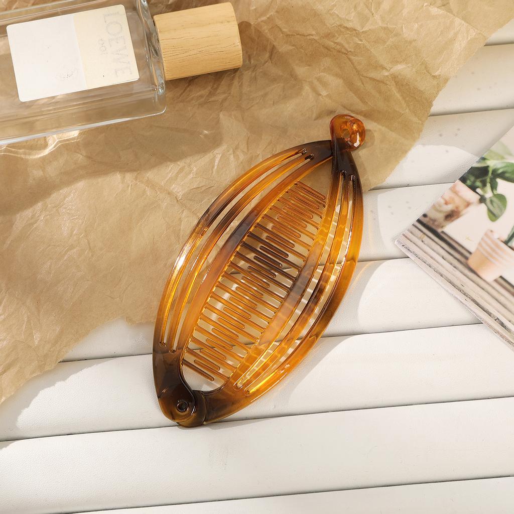 AWAYTR Leopard Fish Hairpin Handmade Banana Hair Clips Comb Clamp Girl Hair Accessories Festival Gift Valentine Headwear