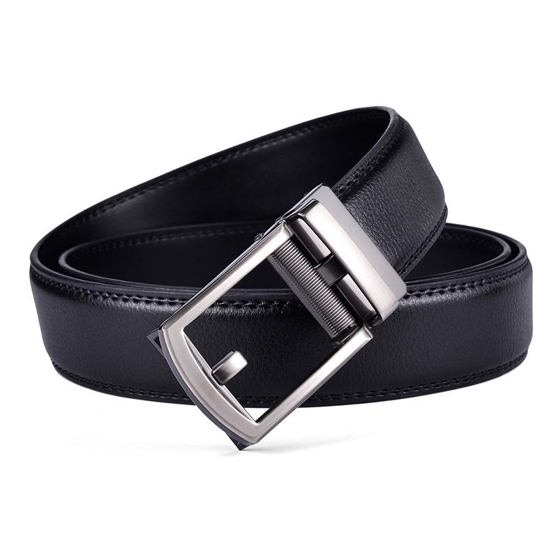 Men'S Automatic Buckle Leather Belt Pure Cowhide Belt Business Leisure