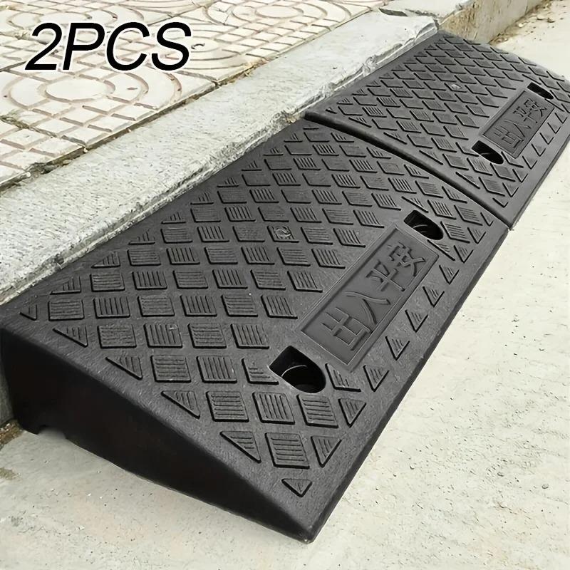 1/2pcs Car Wheel Driveway Ramp, Portable Non-Slip Tire Step for Curb, Porch, RV, Threshold Ramp, Automotive Accessory