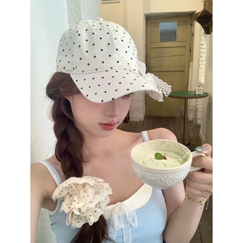 Bow Lace Baseball Cap New Big Head Surround Sun Protection Sun Protection Baseball Cap