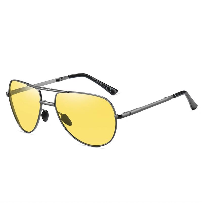 Outdoors Folding Anti-Glare Driving Oval Myopia Sunglasses Men Metal Prescription Sunglasses With Diopters 0 -0.5 -0.75 To -6.0