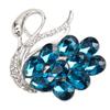 Women Sparkling Animal Brooch Elegant Hypoallergenic Alloy Rhinestone Brooch Pins for Female