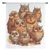 Cartoon Animal Owl Tulle Curtains for Living Room Sheer Curtain for Bedroom Window Blinds Voile Curtains