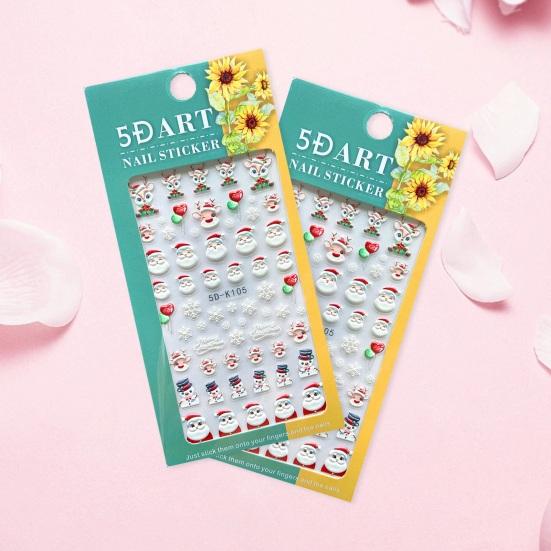 1 Sheet Christmas Designs Art Snowflake Sticker Festive Santa Nail Elk Safe Easy To