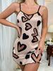 Exclusive European & American Style Printed Camisole Nightgown Dress - Popular Home Wear.