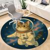 1PC SpaceKitty Office Round Area Rug,  Mat Suitable ForOffice, Under Office Chairs Bedroom Living Room Home Decor, Room Deco