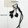 Yogodlns New Leather French Bulldog Pendant Heart Braided Rope Pendant Personalized Bag Pendant Accessories