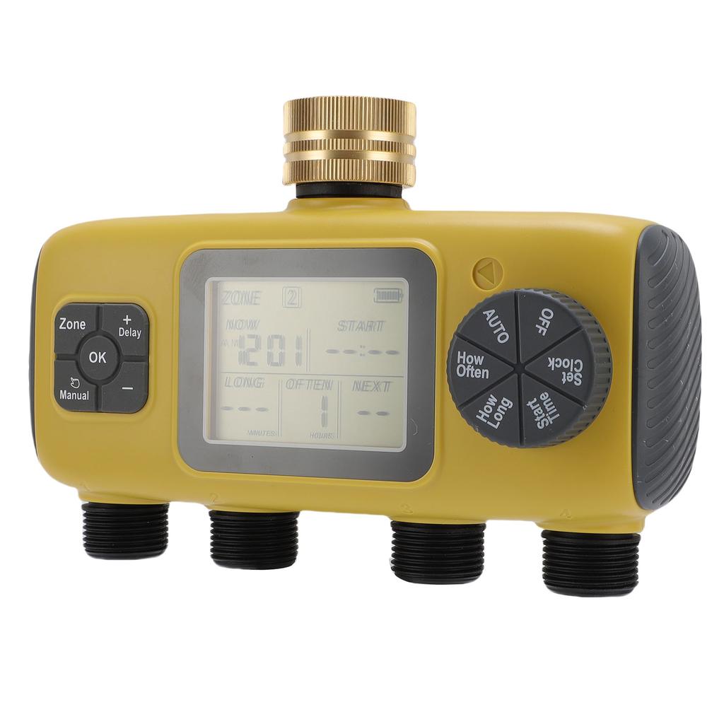 Sprinkler Timer for 3/4-1/2in Faucet IPX5 Waterproofing LCD Display Automatic Irrigation Controller