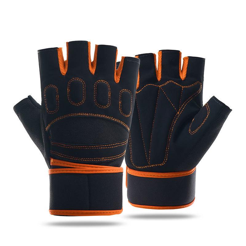Breathable Half Finger Protective Dumbbell Weightlifting Exercise Outdoor Cycling Mountaineering Upgrade Anti Slip and Wear Resistant