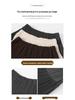 Korean Style Woolen Pleated A-line Skirt: High Waist, Hip-Covering, Draped Half Skirt for Women, Autumn/Winter Fashion.