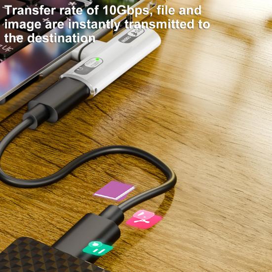 Type C Headphone Adapter PD 100W Audio Aux Splitter for Xiaomi 10Gbps Data Transfer Chip Mic Support Fast Charging USB Adapter for Samsung