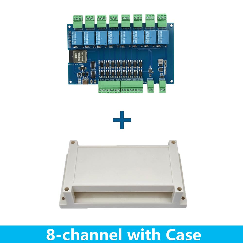 DC 9-24V 4-Channel/8-Channel Relay Module Esp32 Rs485 Modbus Wifi Bluetooth Relay Optocoupler Isolation Module Tyep C