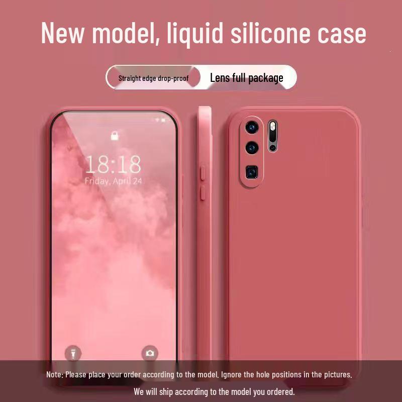 Huawei P30 Pro Solid Color Liquid Silicone Case - Full Coverage Drop Protection
