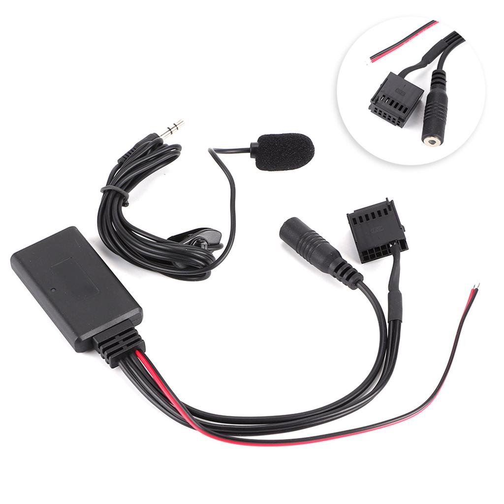 Car Bluetooth AUX‑IN Cable Adapter with Microphone Handsfree Calling Fit for Ford Focus 6000CD