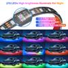 Neon Car Flexible Underglow Strip Light LED Underbody Ambient Light with App Control RGB Auto Atmosphere Decorative Lamps 12V