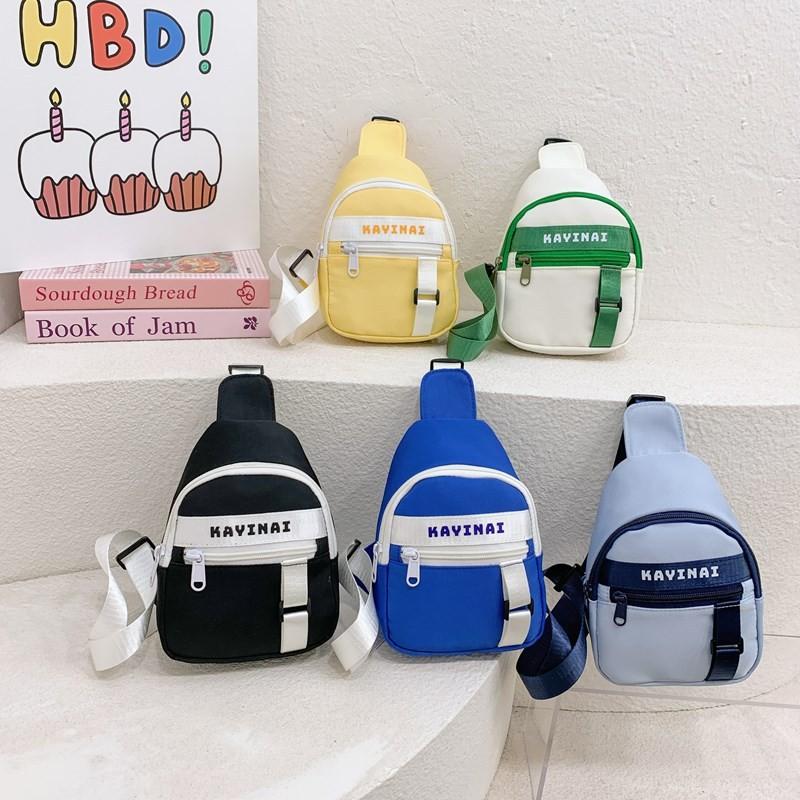 Letter Kayinai Print Kids Chest Bag Lightweight Single Shoulder Bags Crossbody