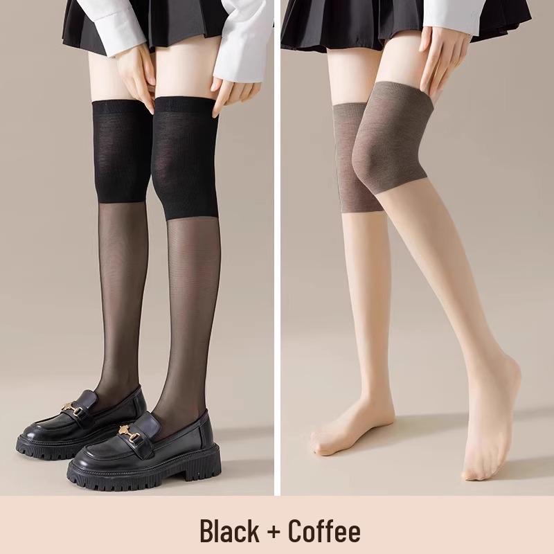 Women's Thin Over-Knee Anti-Slip Knee Pads - Warm, Anti-Snag Stockings for Summer or Air-Conditioned Rooms