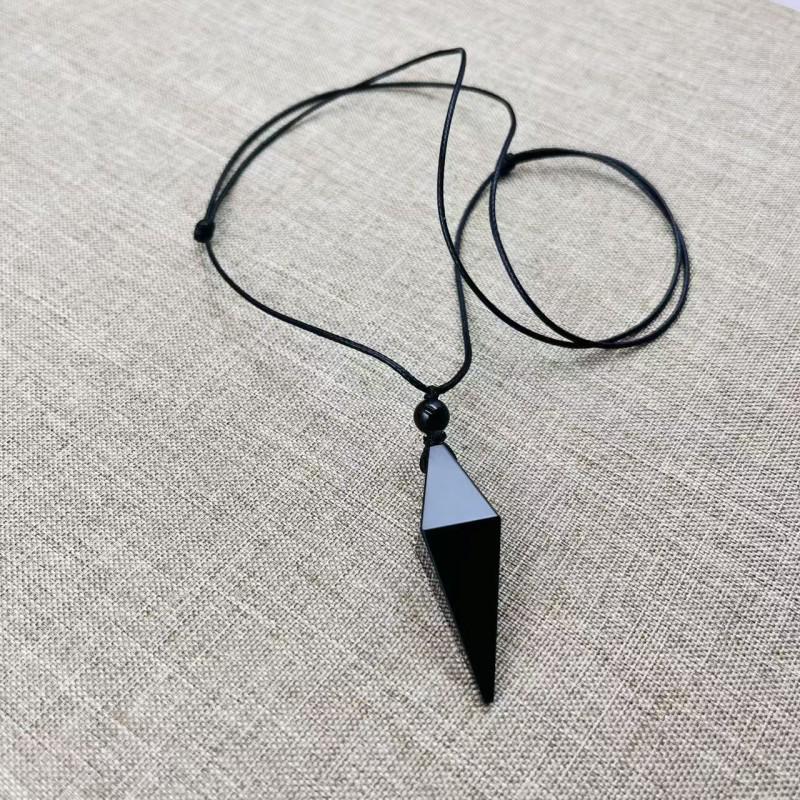 Obsidian Starry Sky Pendant Necklace - Unisex Couple Gift
