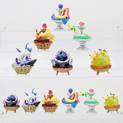 Pokemon Miniature Gemstone Scene Props Anime Figure Blind Box Collection Milotic Celebi Misdreavus Absol Pikachu Model Toy Gifts