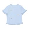 FULAMI Girls' Sweet Lace-Trim Short Sleeve T-Shirt