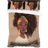 African Girl, Digital Printing, Animation Home Textile Four-Piece Quilt Cover, Bedding Three-Piece Set