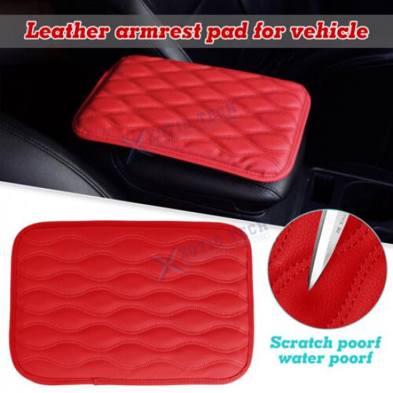 Universal Car PU Leather Armrest Pad Cover Center Console Box Cushion Protector