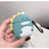AirPods Pro 2 Hülle - Stoßfester Schutz - Weiches Silikon - Dinosaurier-Motiv - Karabinerhaken Inklusive