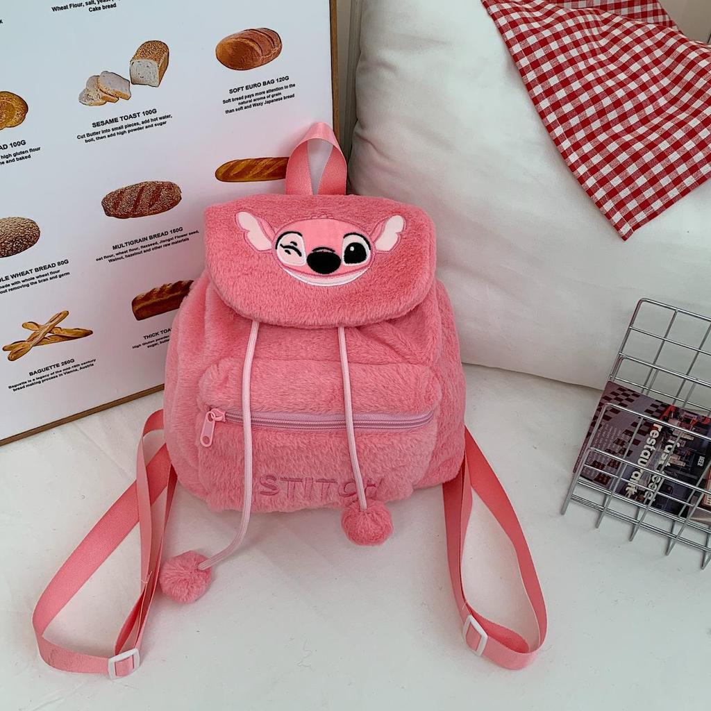 Cute Stitch Plush Backpack for Kids - Children's Storage Bag & Toy Carrier