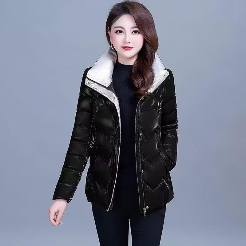 Winter New Arrival Shiny Bight Down Cotton Jacket for Women Thick Fashionable Coat